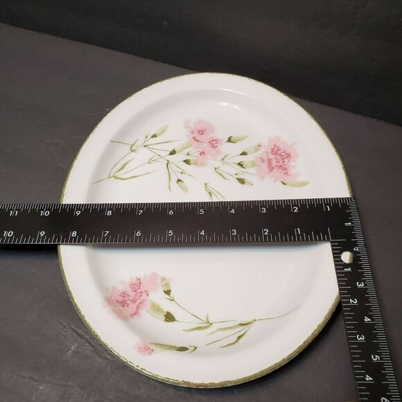 Stonehenge Midwinter Invitation Oval Serving Platter Floral Pink Carnation 12" - Picture 4 of 7